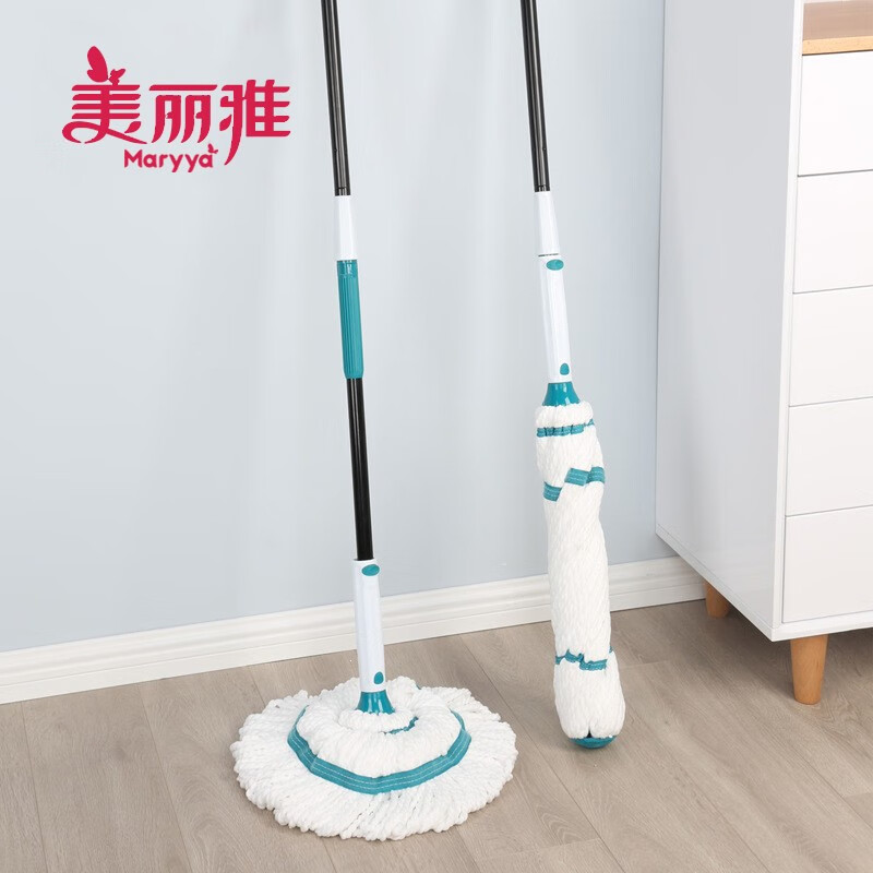 美丽雅 旋转自拧水拖把地拖 家用懒人免手洗一拖净老式拖布墩布HC015296 