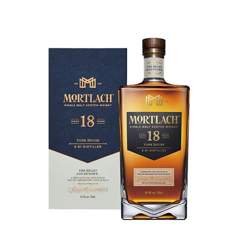 慕赫（Mortlach）18年单一麦芽威士忌洋酒750ml斯佩塞产区 【行家挚爱】慕赫18年750ml