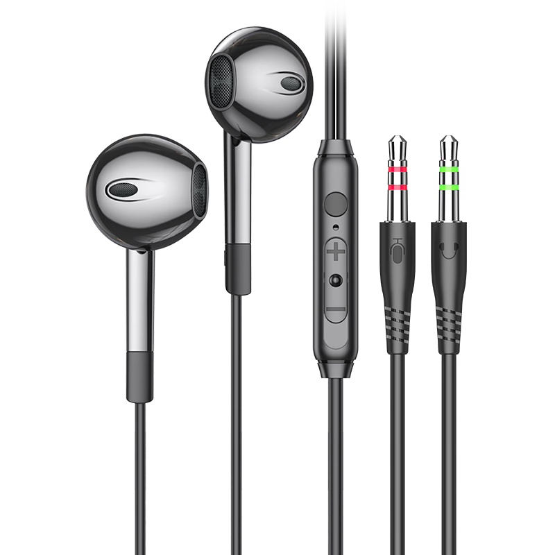 兰士顿  双插头带麦电脑电竞直播K歌耳机V6双插头-2M