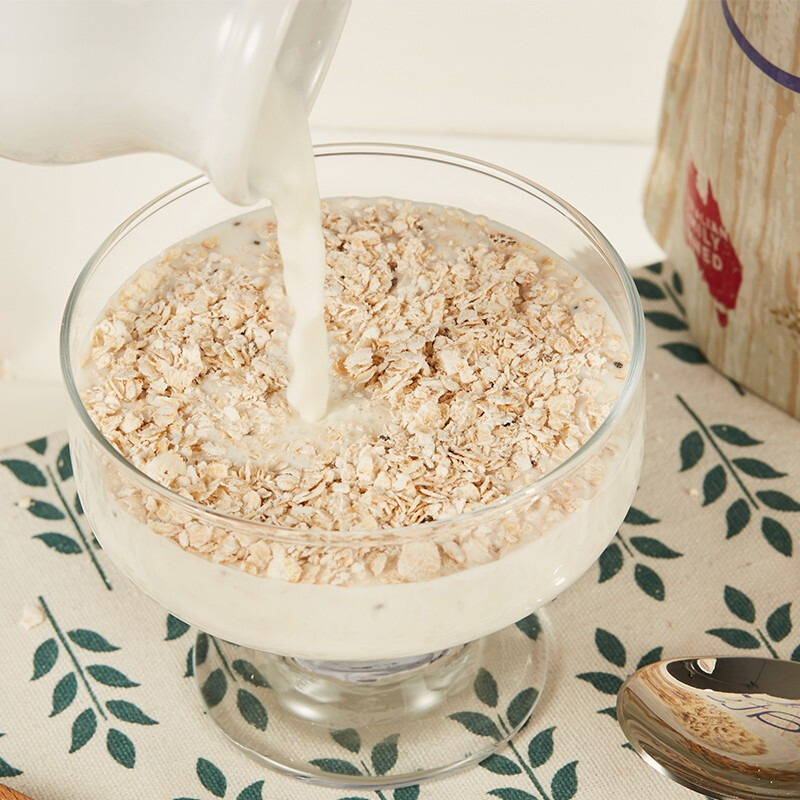 红色拖拉机 澳大利亚进口红色拖拉机亚麻籽燕麦片冲饮谷物 早餐麦片500g*2袋