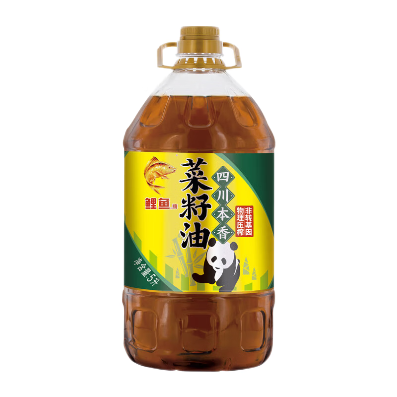 鲤鱼四川 本香 含亚麻酸 物理压榨 非转基因菜籽油5L 金龙鱼荣誉出品 