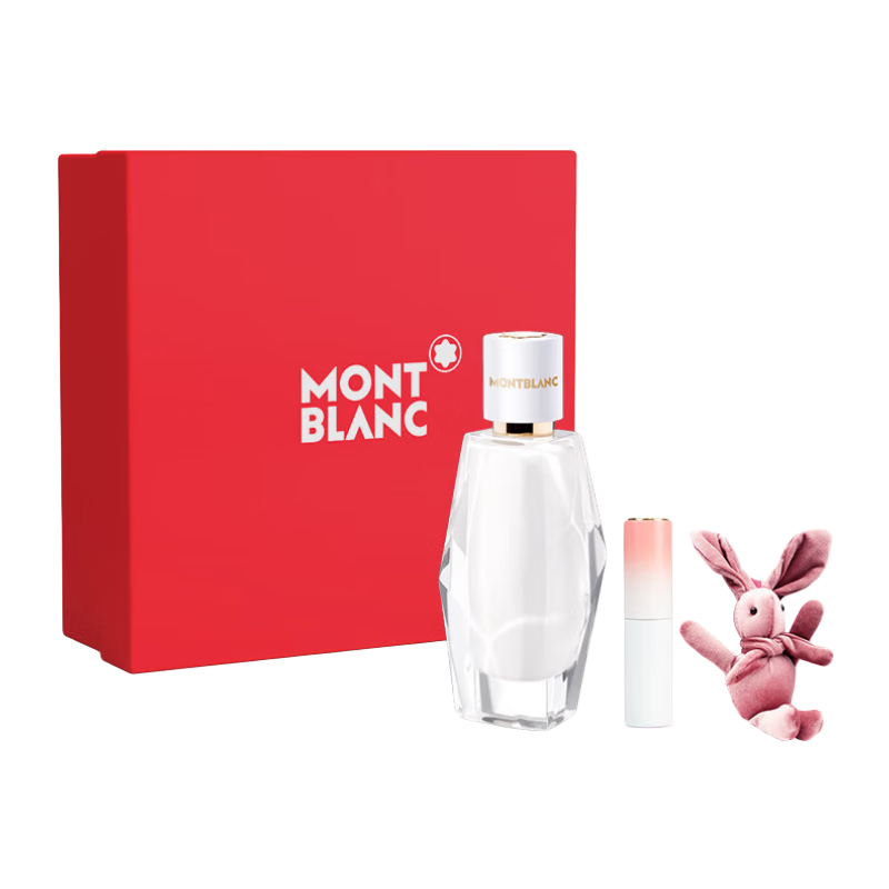万宝龙（MONTBLANC）纯白印记香水礼盒(30ml+许愿兔/毛绒爱心+分装器)生日礼物送女友 【许愿礼盒】纯白印记浓香水30ml