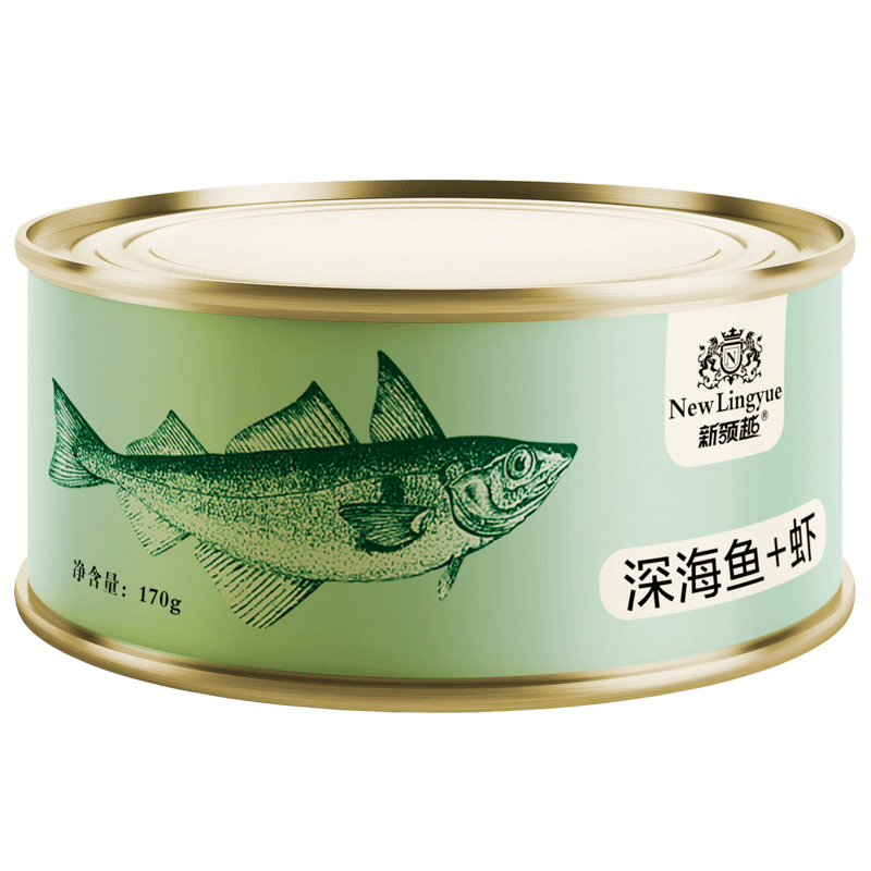 新领越 猫零食 猫罐头湿粮红肉猫咪罐头 成猫幼猫主食罐 深海鱼170g