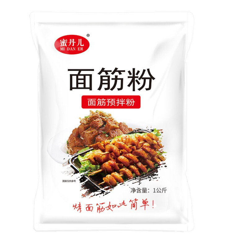 蜜丹儿面筋粉2斤 谷朊粉烤面筋粉 面筋面谷元粉烤麸原料 家用面筋专用粉 面筋粉2斤