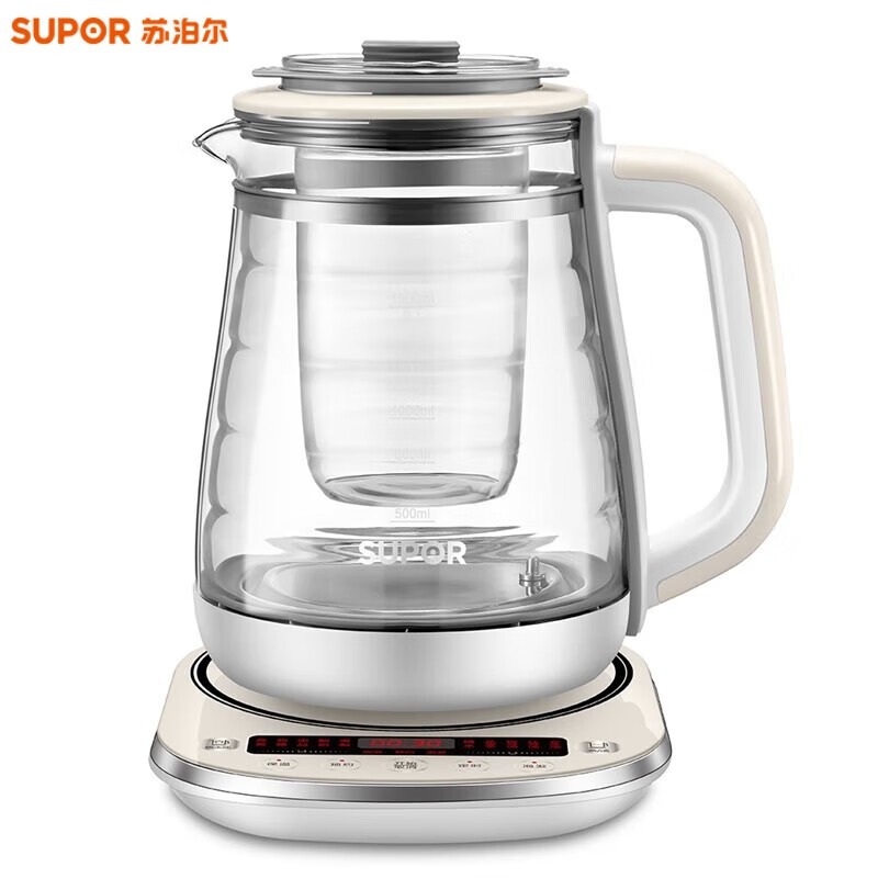 苏泊尔 (SUPOR）1.5L 双层壶体 防烫保温 养生壶 隔水炖盅 悬挂式滤网 清洗省心 SW-15Y11 
