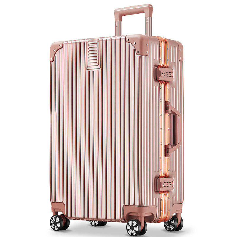 梵地亚（Vantiiear）行李箱男铝框万向轮拉杆箱26英寸大容量飞机旅行箱密码箱女皮箱子