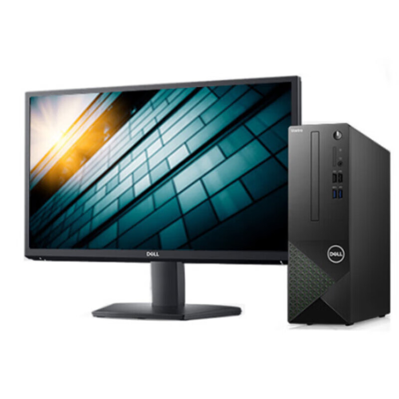 戴尔（DELL）成就3710/3030商用办公台式电脑主机小机箱 I5-12400 16G 1T固态 集显+23.8液晶 定制K 