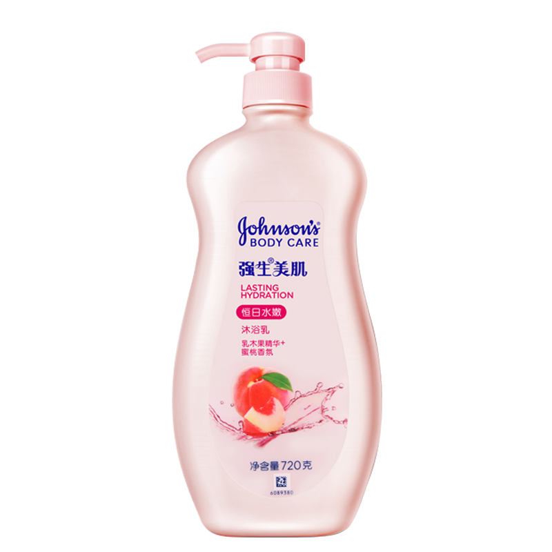 强生美肌 水嫩亮肤滋润香氛沐浴乳 持久留香沐浴露 蜜桃甜杏香型720g 【水嫩保湿】沐浴露720g