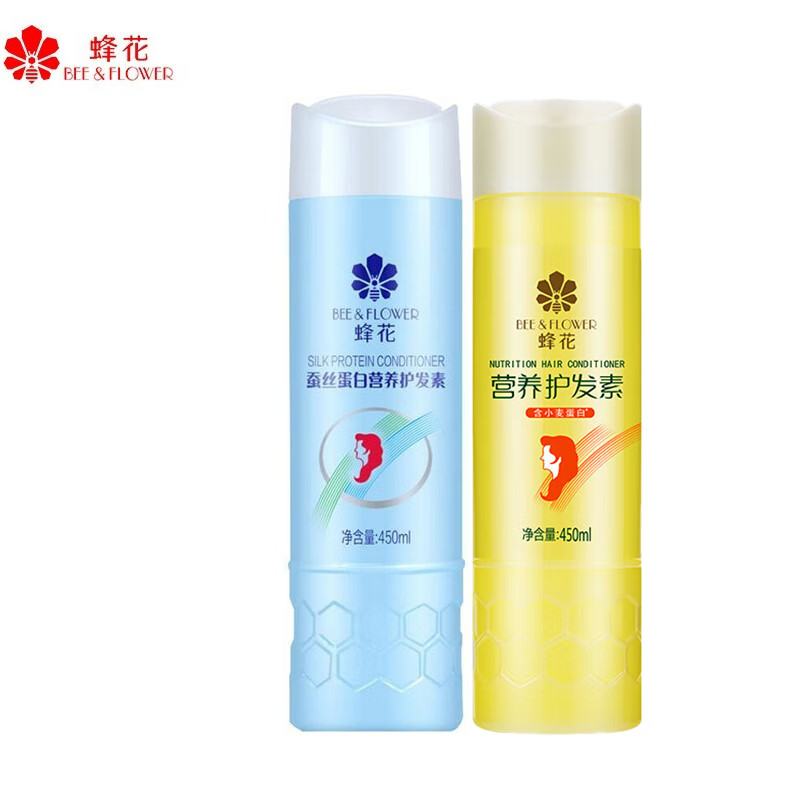 蜂花蚕丝蛋白营养护发素450ml+小麦蛋白护发素450ml 新旧包装随机 