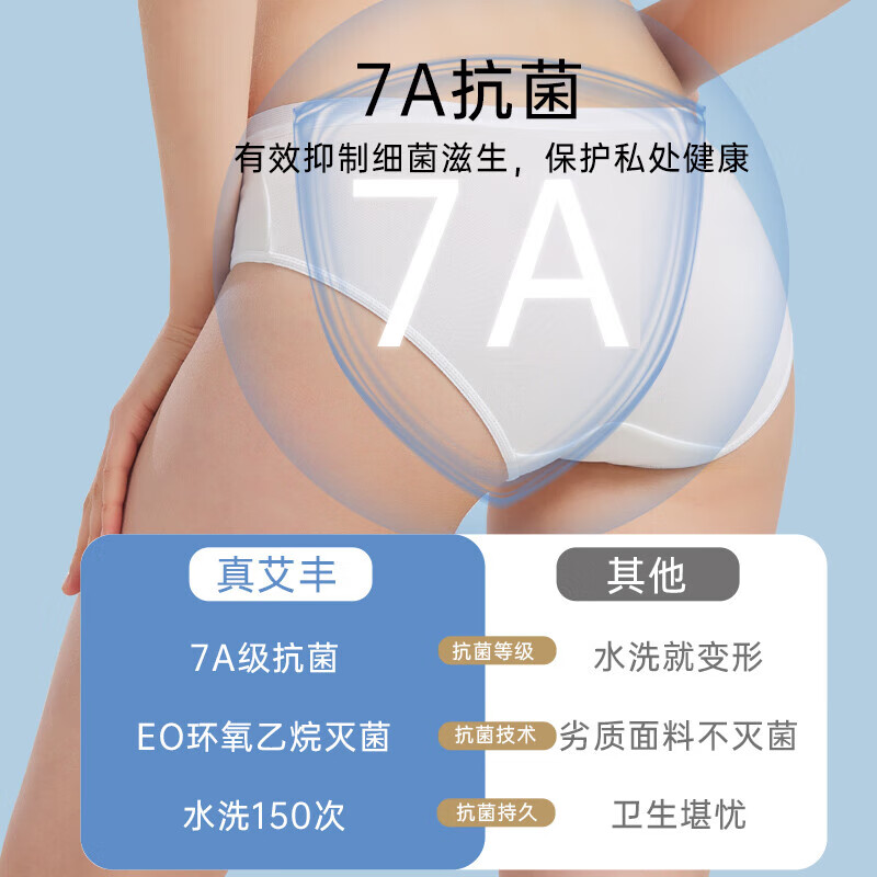 真艾丰女士牛奶丝一次性三角内裤XL-3条装*2 1 白色 