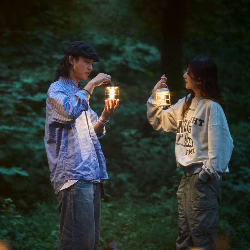 NATUREHIKE挪客便携式野营氛围灯防水可充电照明灯 户外星柱露营灯浅苍白