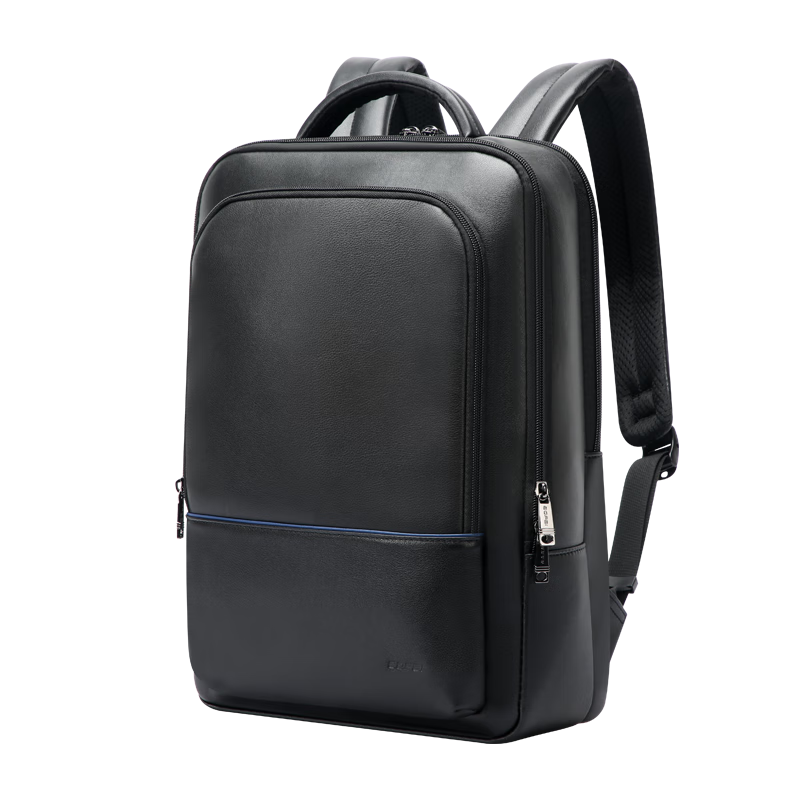 博牌  牛皮商务背包男士电脑包双肩包61-70111D