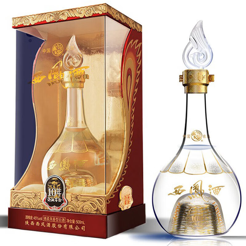 西凤酒 白酒 凤香型 陈年原浆（10年）45度500ml*1瓶 【优选商品】 【10年45度】古法窖藏500ml*1