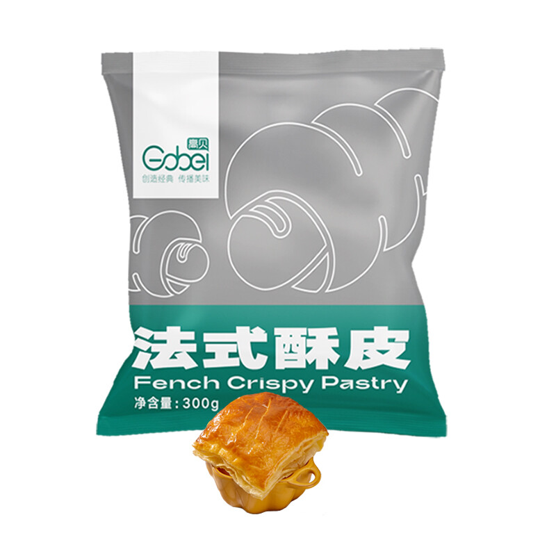 高贝 Gobei 法式酥皮50g*6片 冷冻半成品烘焙原料  拿破仑蛋糕 千层酥 法式酥皮 50g*6片/袋