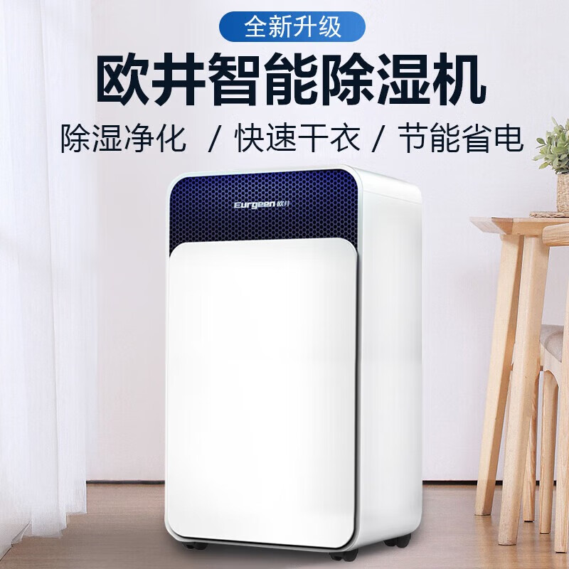 欧井（Eurgeen）除湿机家用12升抽湿机卧室别墅除湿器干燥防潮机 OJ-129E 