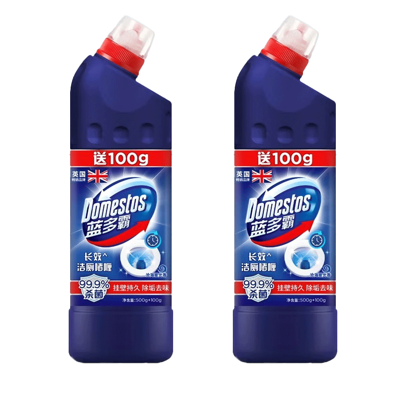 蓝多霸（DOMESTOS）长效洁厕啫喱洁厕灵马桶清洁剂沧海星光香含替换装600g×2 