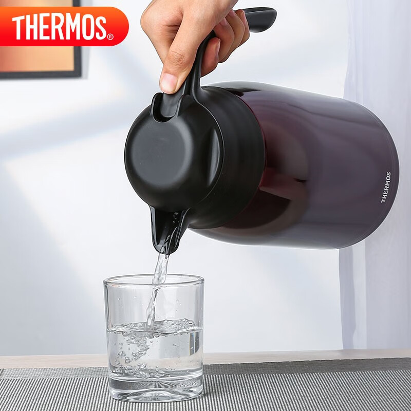 膳魔师（THERMOS）保温壶2000ML高真空不锈钢商务家用大容量热水壶THX-2000 PL