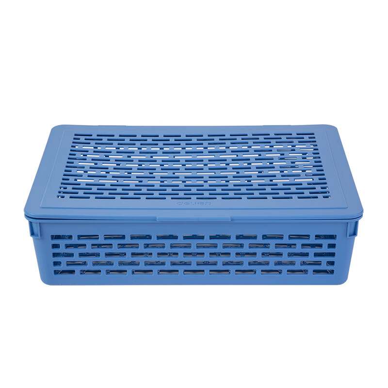得力带盖文件篮923 公文篮/票据篮/文件筐 340mmx253mmx88mm 