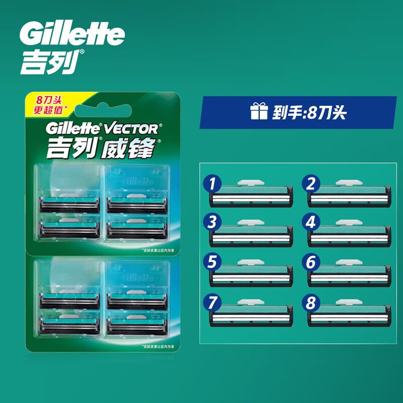 吉列适配威锋 8刀头剃须刀头刮胡刀片