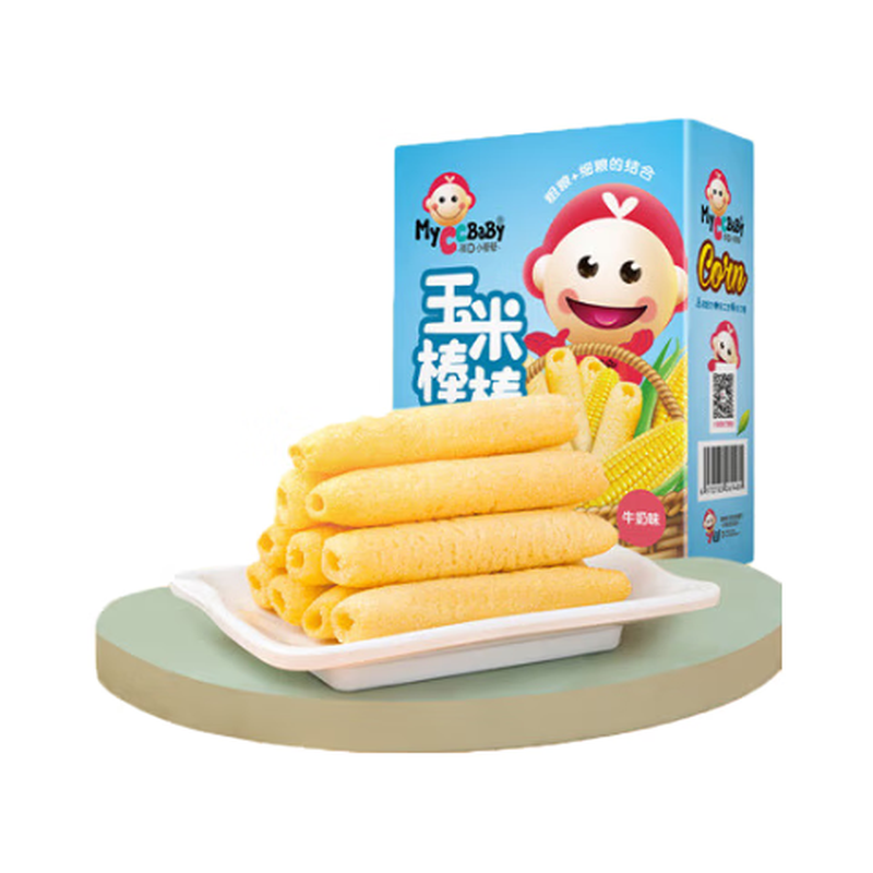 我D小蔡蔡（MyCcBaBy）玉米棒棒牛奶味32g 磨牙泡芙营养粗粮能量谷物棒宝宝代餐儿童零食 牛奶味8支独立包装