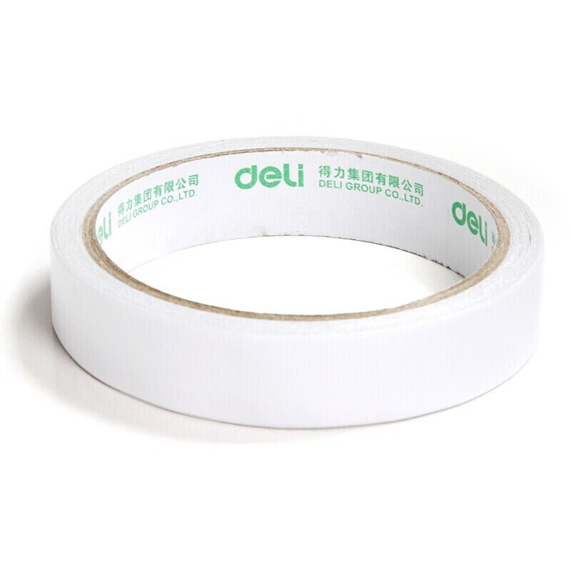 得力（deli）30402 18mm*10y高粘性棉纸双面胶带 16卷袋装【4袋/组】 