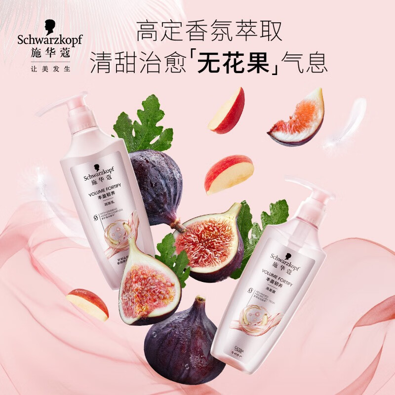 施华蔻（Schwarzkopf）丰盈韧养洗护套装(洗600ml+润400ml)(洗发水护发素 发根蓬松)