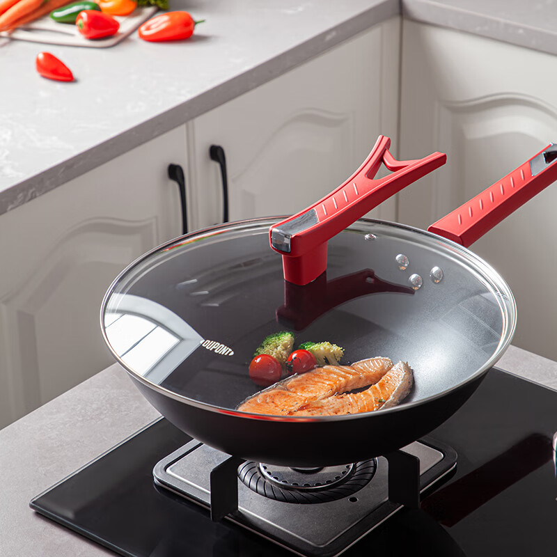 杜邦  钛0涂层精铁炒锅30cmPZT032