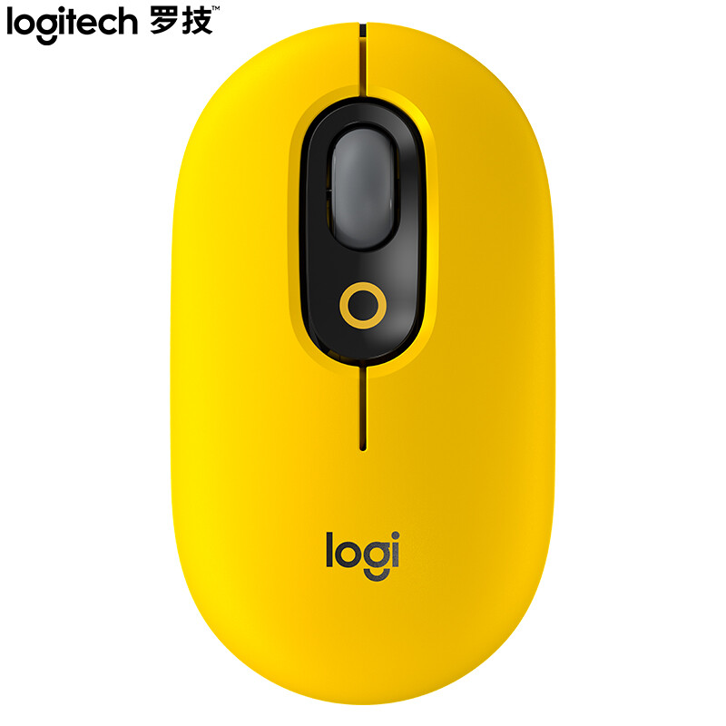 罗技（Logitech）POP MOUSE无线鼠标 蓝牙鼠标 办公鼠标-热力黄