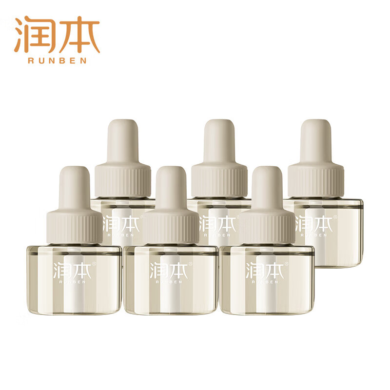 润本（RUNBEN）婴儿电蚊香液180晚45ml×6瓶补充装驱蚊水无香型跑车款 