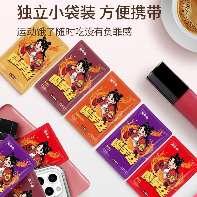 盐津铺子魔芋丝素毛肚零食辣爽盐小卤 酸辣味魔芋丝180g（20包）