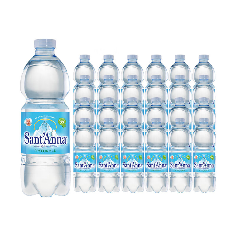 圣安娜（Sant' Anna）天然饮用水 500ml*24 整提装意大利原装进口高海拔天然泉水 天然饮用水500ml*24