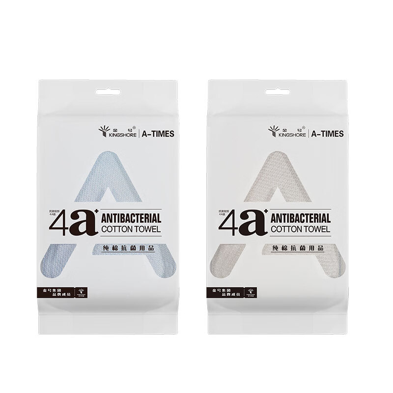 金号A-TIMES系列波菲特4A抗菌毛巾-2 双条毛巾袋装AT004-2 