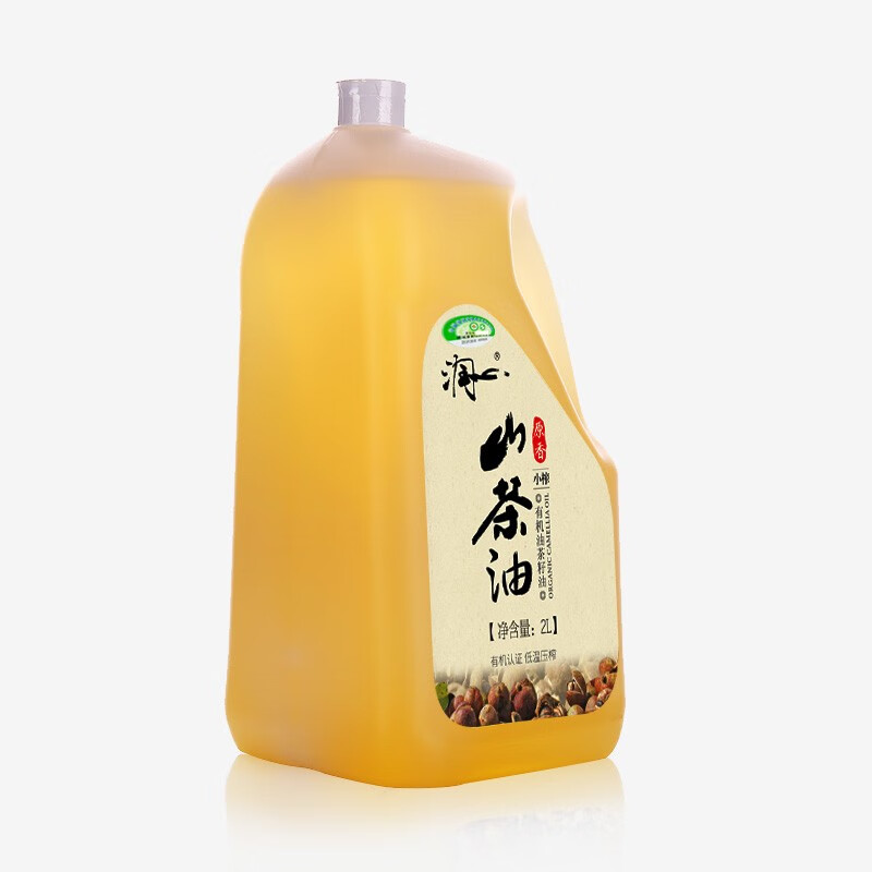 润心（RunXin）山茶油 原香小榨 有机油茶籽油 低温压榨一级 食用油2L