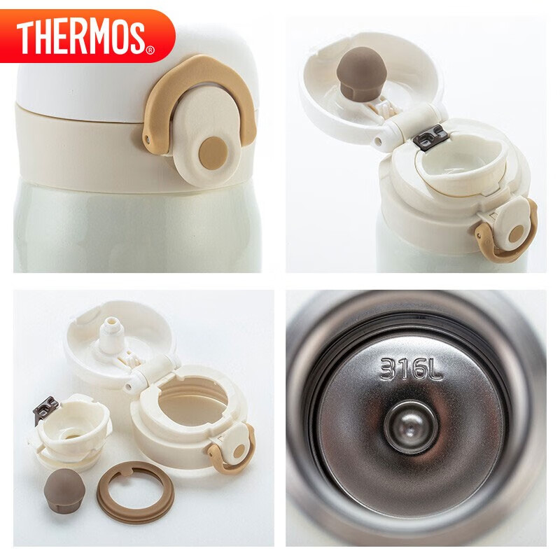 膳魔师（THERMOS）保温杯500毫升男女大容量316钢学生儿童保冷水杯子 TCMO-500S BK
