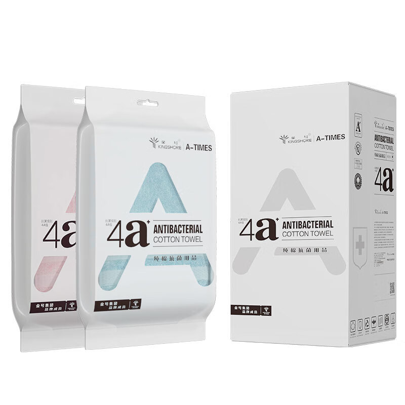 金号A-TIMES系列瑞柏4A抗菌毛巾-3 双条毛巾盒装AT008-3 