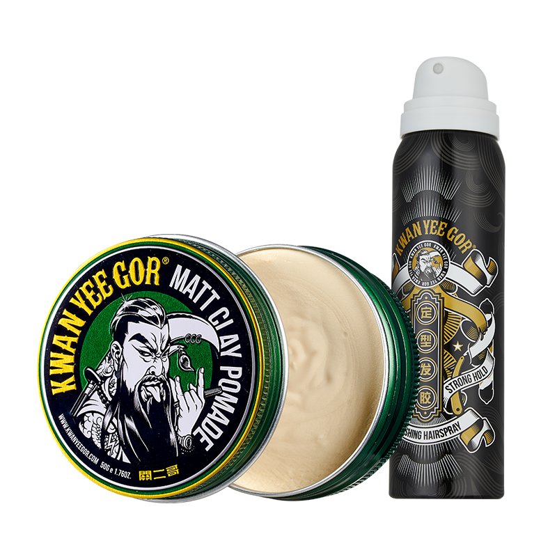 关二哥造型差旅套装可随身携带过安检定型发胶99ml+哑光发泥50g 【山城小栗荀同款】小发胶发蜡