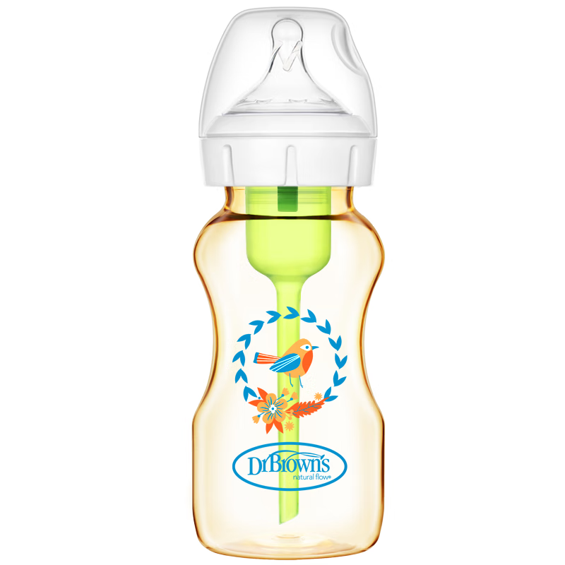 布朗博士PPSU奶瓶 3-6月婴儿防胀气防呛 防摔宽口径奶瓶270ml 喜鹊 喜鹊PPSU奶瓶·3-6月·270ml