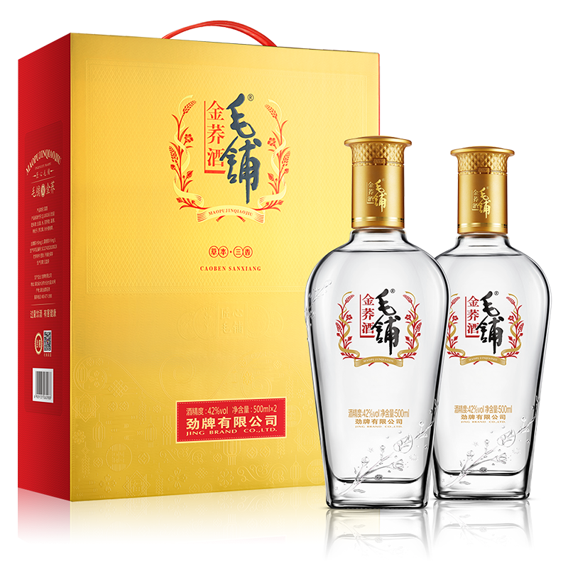 劲牌 毛铺苦荞酒 露酒 金荞 42度 500ml*2瓶 礼盒 新老包装随机发货 42度 500mL 2瓶 金荞礼盒