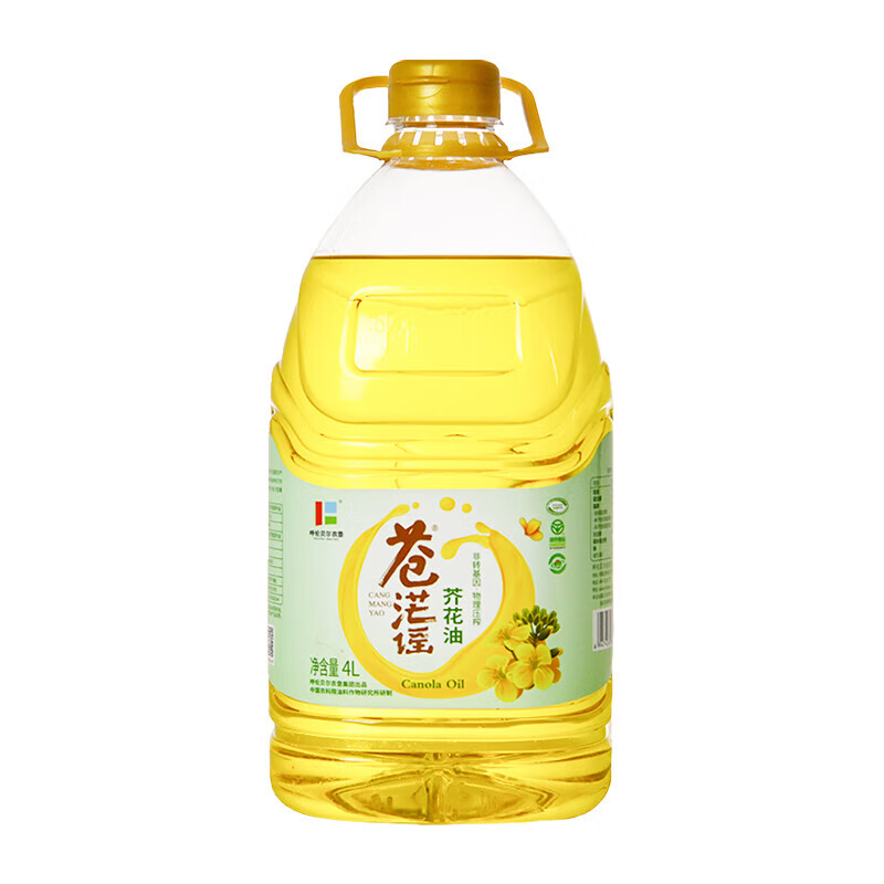 苍茫谣（CangmangYao）芥花油 非转基因 低芥酸菜籽油 4L 一级压榨食用油 国企出品