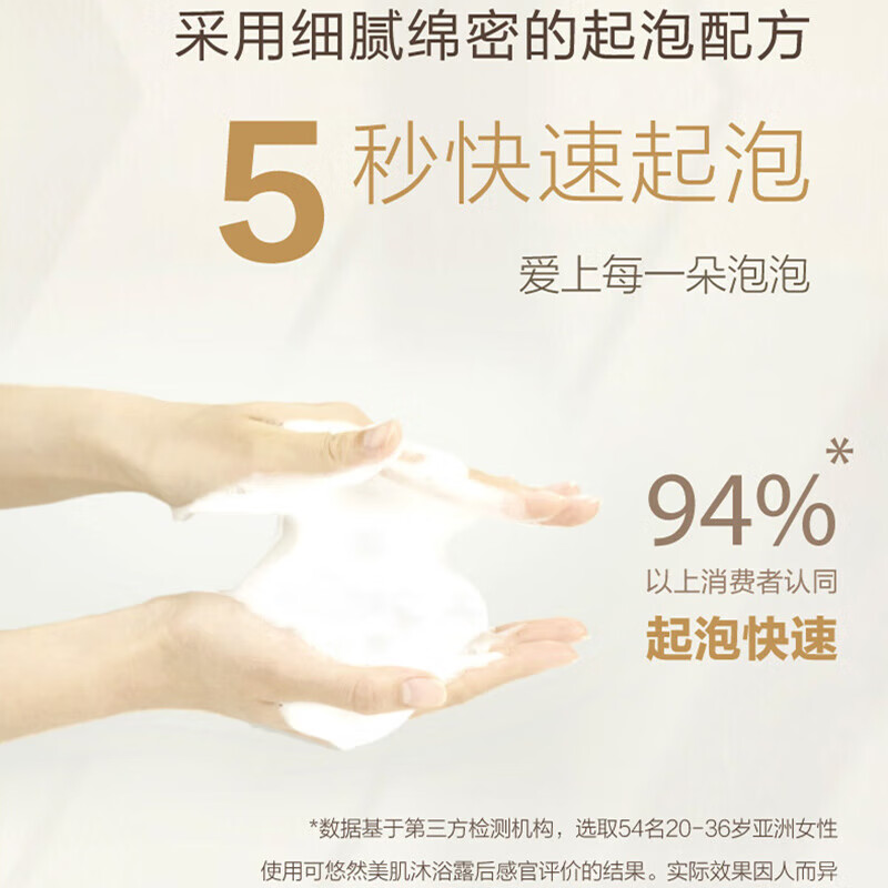 可悠然沐浴露恬静清香 550ml 美肌香氛滋润保湿 男女通用香味持久沐浴乳