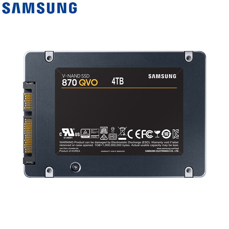 三星SSD固态硬盘台式机笔记本电脑主机DIY组装机硬盘 870QVO SATA3接口 4TB