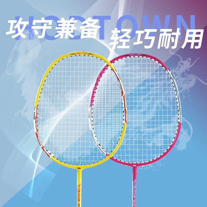 何大屋（Hodtown）HDW130901 羽毛球拍成人健身羽毛球拍碳素羽拍 羽毛球拍初学者 