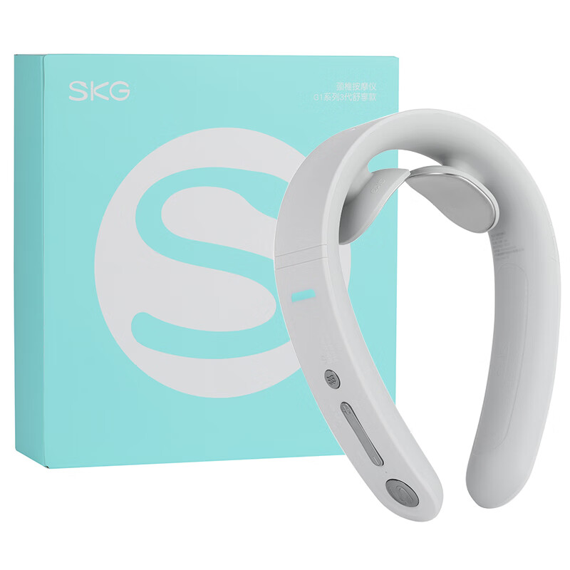 SKG颈椎按摩仪 颈部按摩器 G1系列3代 舒享款 浅灰色 