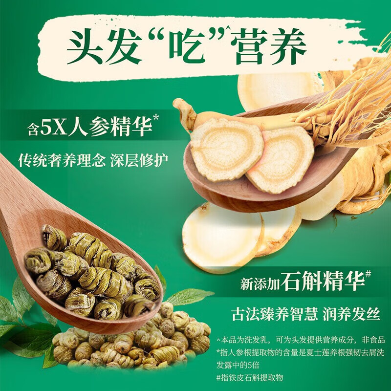 夏士莲洗发水 黑亮滋养去屑强韧洗护二合一洗发露多效护养750g 1