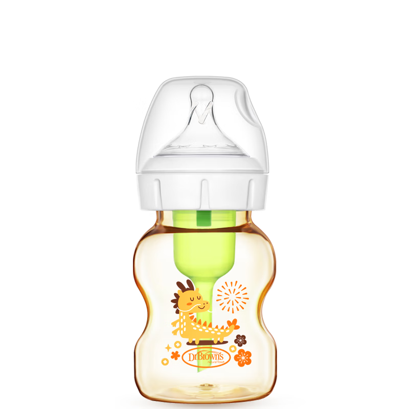 布朗博士PPSU奶瓶 0-3月初生婴儿防胀气防呛 防摔宽口径奶瓶150ml 小龙