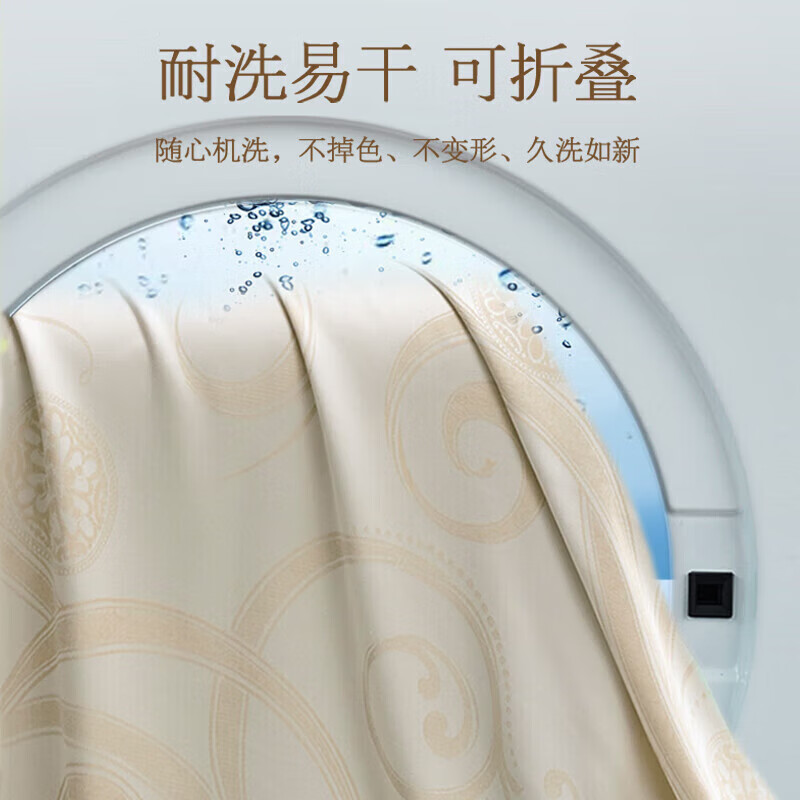 罗莱家纺 竹纤维高端凉席三件套竹席 230*250cm 【提花可水洗】梦漪庄园黄色1.5米床三件套 230*250cm