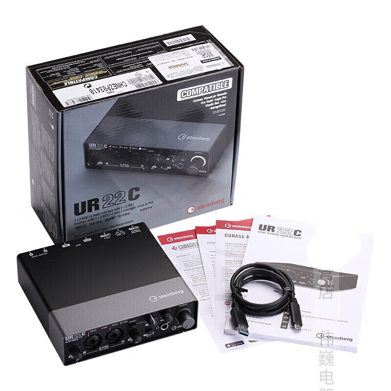 雅马哈（YAMAHA）UR22C配音有声书录音专业设备声卡外置电容麦克风录音棚吉他编曲 UR22C声卡