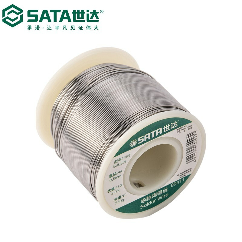 世达（SATA）卷轴电烙铁高纯度焊锡丝焊锡条焊锡线90313（1.0MM/250g）现货 卷轴焊锡丝1.0MM/250g