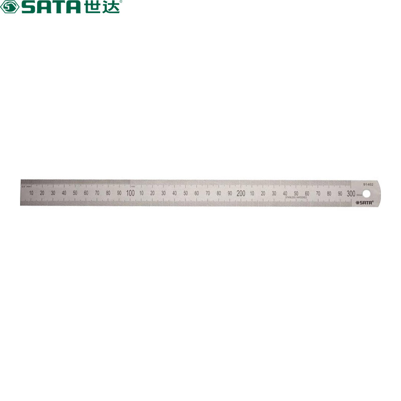 世达（SATA）91402 钢直尺 钢板尺300mm 91402