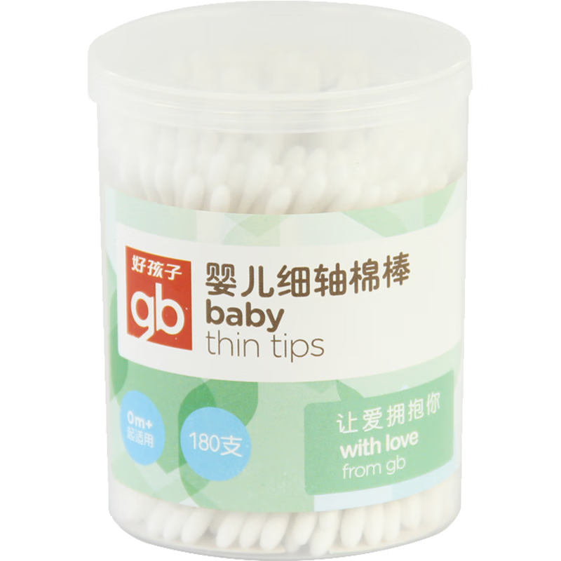 好孩子（gb）婴儿棉签细轴棉棒耳孔清洁棉棒新生儿肚脐清洁棉签 220支升级装 细轴棉棒【螺旋+水滴头】 220支